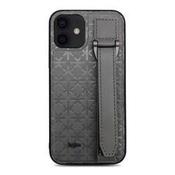 Apple iPhone 12 Kılıf Kajsa Neo Clasic Serisi Mono K Strap Kapak - 8