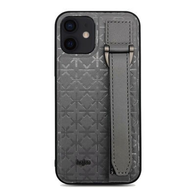 Apple iPhone 12 Kılıf Kajsa Neo Clasic Serisi Mono K Strap Kapak - 8