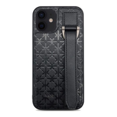 Apple iPhone 12 Kılıf Kajsa Neo Clasic Serisi Mono K Strap Kapak - 9