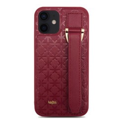 Apple iPhone 12 Kılıf Kajsa Neo Clasic Serisi Mono K Strap Kapak - 10