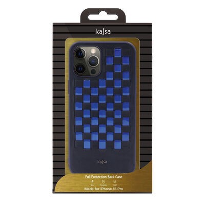 Apple iPhone 12 Kılıf Kajsa Preppie Serisi Spotlight Woven Kapak - 4
