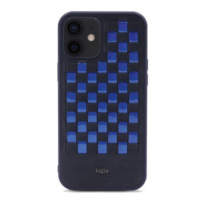 Apple iPhone 12 Kılıf Kajsa Preppie Serisi Spotlight Woven Kapak - 6