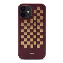 Apple iPhone 12 Kılıf Kajsa Preppie Serisi Spotlight Woven Kapak - 10