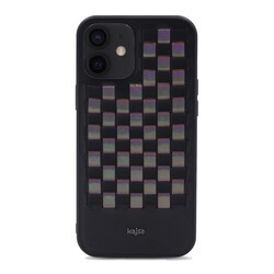 Apple iPhone 12 Kılıf Kajsa Preppie Serisi Spotlight Woven Kapak - 7