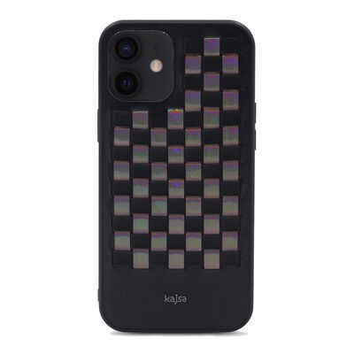 Apple iPhone 12 Kılıf Kajsa Preppie Serisi Spotlight Woven Kapak - 7