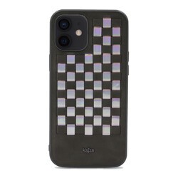 Apple iPhone 12 Kılıf Kajsa Preppie Serisi Spotlight Woven Kapak - 11