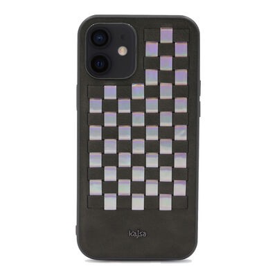 Apple iPhone 12 Kılıf Kajsa Preppie Serisi Spotlight Woven Kapak - 11