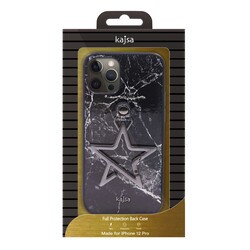 Apple iPhone 12 Kılıf Kajsa Starry Serisi Marble Kapak - 2