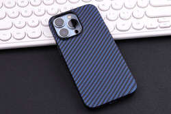 Apple iPhone 12 Kılıf Karbon Fiber Tasarımlı Zore Karbono Kapak - Thumbnail