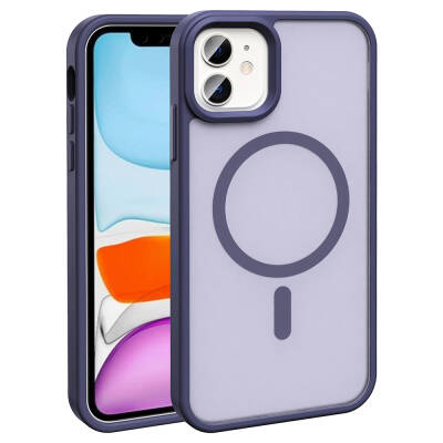 Apple iPhone 12 Kılıf M-safe Şarj Özellikli Mat Arka Yüzey Zore Sio Kapak - Zore