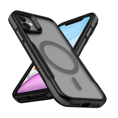 Apple iPhone 12 Kılıf M-safe Şarj Özellikli Renkli Kenar Airbag Şeritli Zore Lamer Kapak - 2