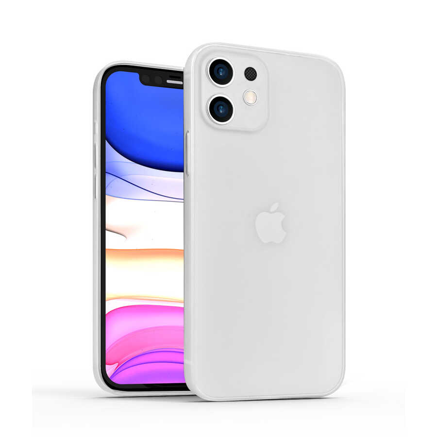 Apple iPhone 12 Kılıf ​​​​​Wiwu Skin Nano PP Kapak - Beyaz