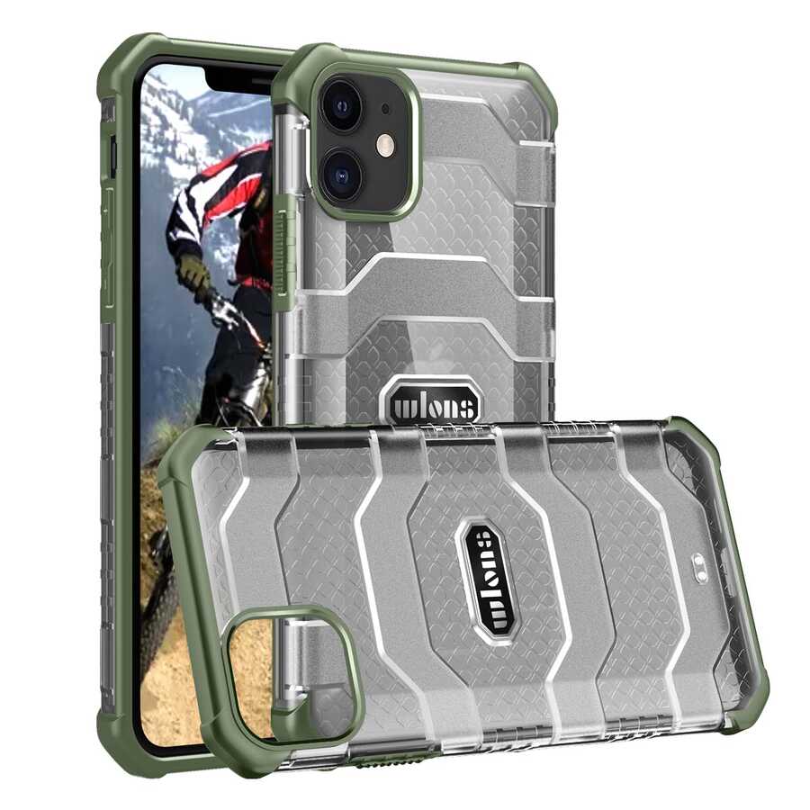 Apple iPhone 12 Kılıf Wlons Mit Kapak - Yeşil