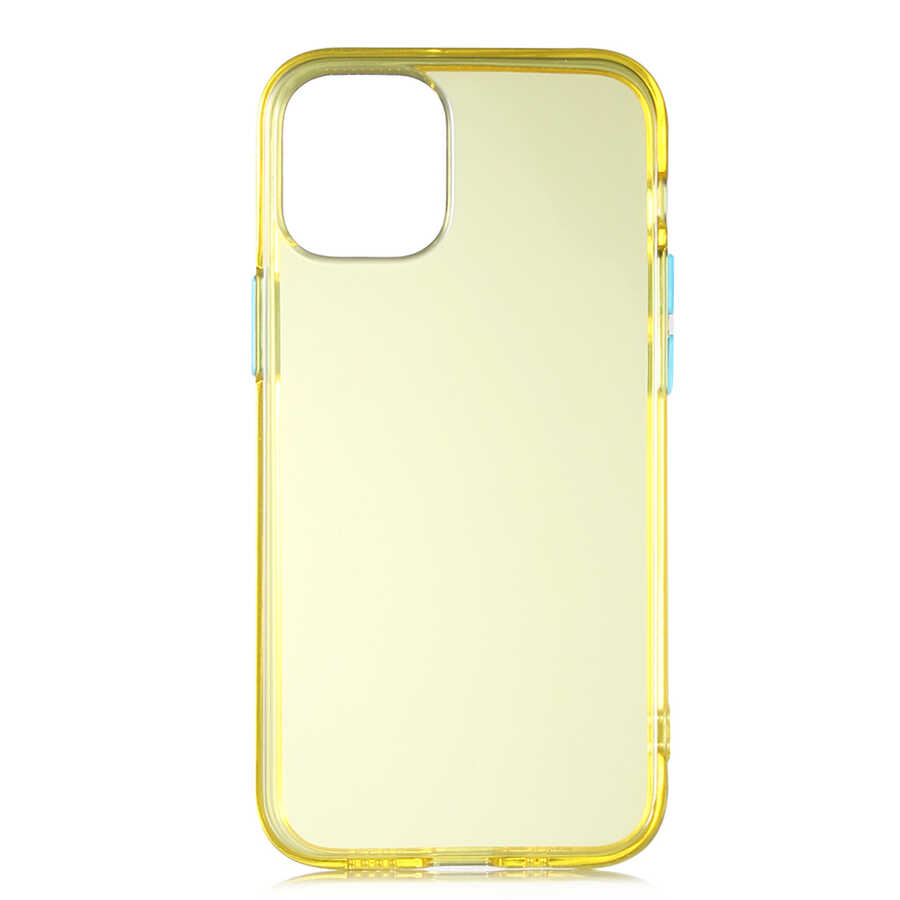 Apple iPhone 12 Kılıf Zore Bistro Kapak - Sarı