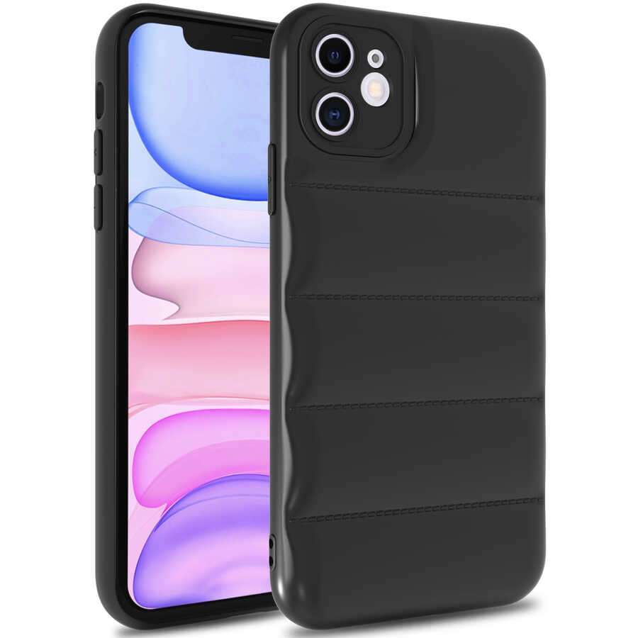 Apple iPhone 12 Kılıf Zore Kasis Kapak - Siyah