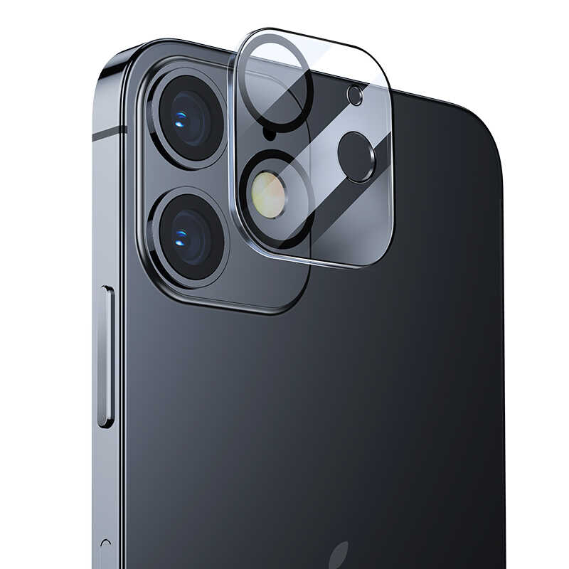 Apple iPhone 12 Mini Benks İntegrated Kamera Lens Koruyucu Cam - Renksiz