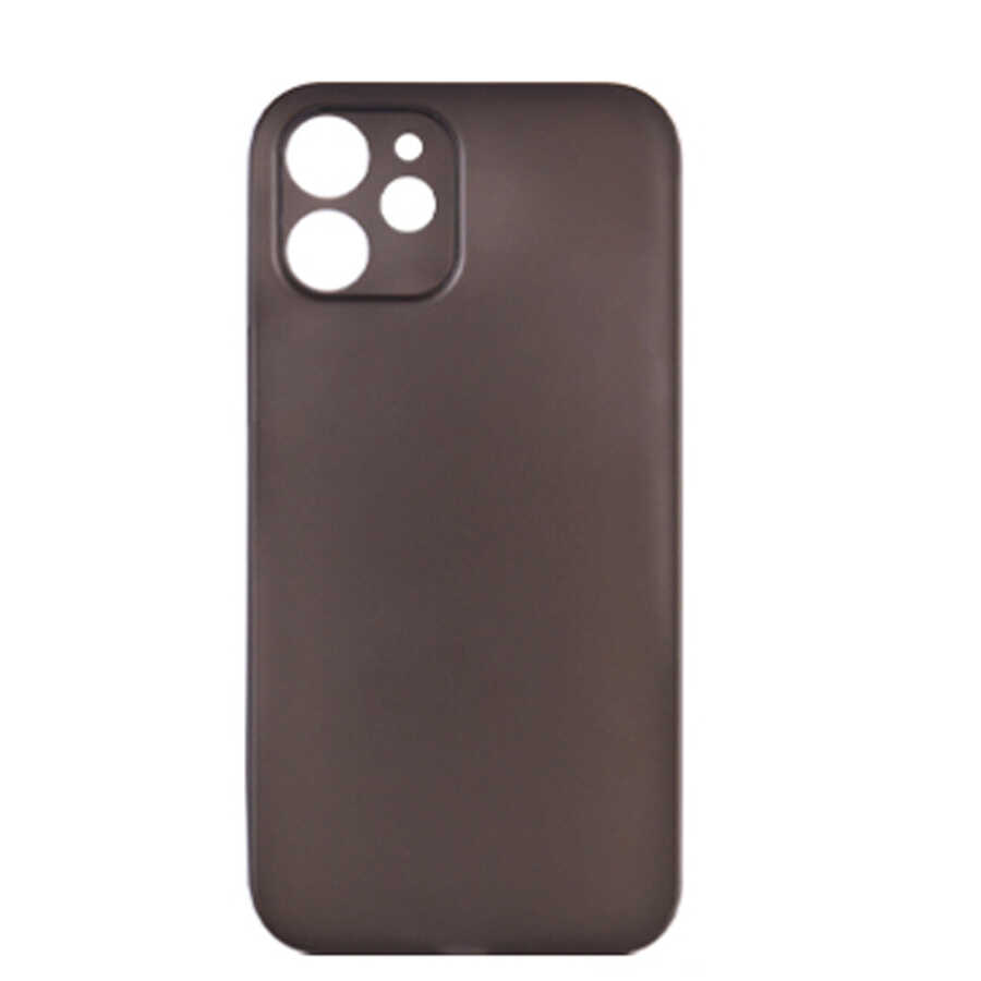 Apple iPhone 12 Mini Kılıf ​​​​​Wiwu Skin Nano PP Kapak - Transparan Siyah