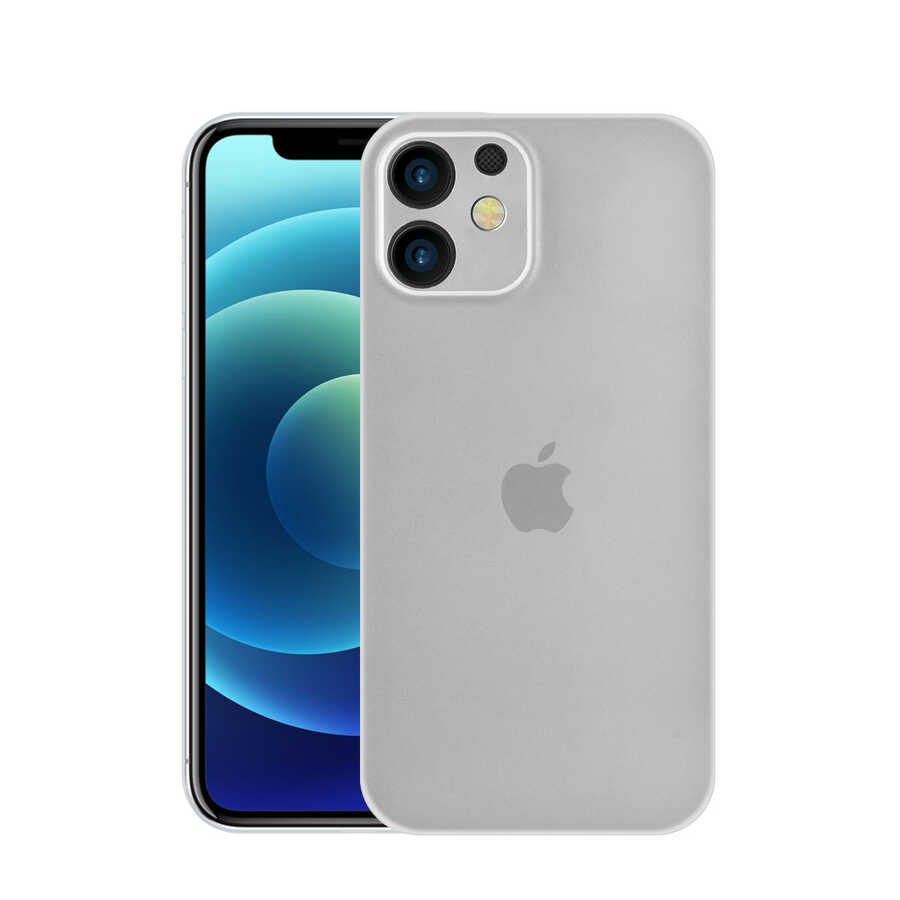 Apple iPhone 12 Mini Kılıf ​​​​​Wiwu Skin Nano PP Kapak - Beyaz