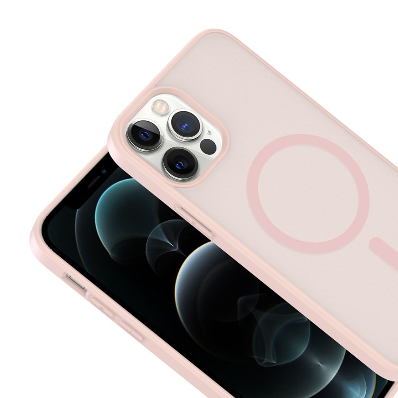 Apple iPhone 12 Pro Case M-safe Charging Feature Zore Ballet Flat Cover - 7