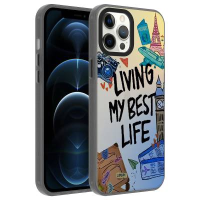 Apple iPhone 12 Pro Kılıf Desenli Zore Dragon Sert Kapak - Zore