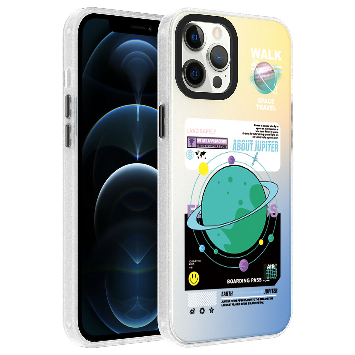 Apple iPhone 12 Pro Kılıf Desenli Zore Dragon Sert Kapak - Gezegen