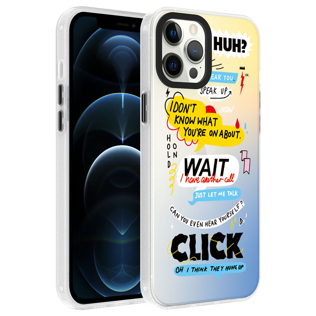 Apple iPhone 12 Pro Kılıf Desenli Zore Dragon Sert Kapak - Kelimeler