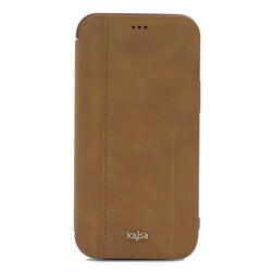 Apple iPhone 12 Pro Kılıf Kajsa Dale Serisi Parallel PU Folio Kapaklı Kılıf - Kajsa