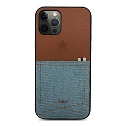 Apple iPhone 12 Pro Kılıf Kajsa Denim Kapak - 7