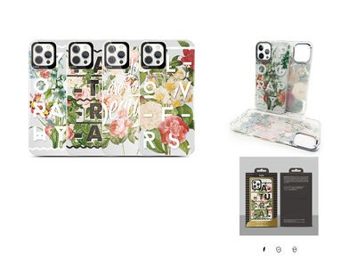 Apple iPhone 12 Pro Kılıf Kajsa Floral Kapak - 3
