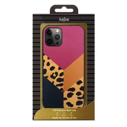 Apple iPhone 12 Pro Kılıf Kajsa Glamorous Serisi Leopard Combo Kapak - 2