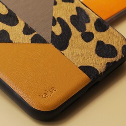 Apple iPhone 12 Pro Kılıf Kajsa Glamorous Serisi Leopard Combo Kapak - 8