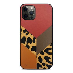 Apple iPhone 12 Pro Kılıf Kajsa Glamorous Serisi Leopard Combo Kapak - 10