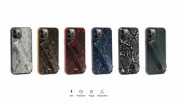 Apple iPhone 12 Pro Kılıf Kajsa Glamorous Serisi Snake Handstrap Kapak - 2