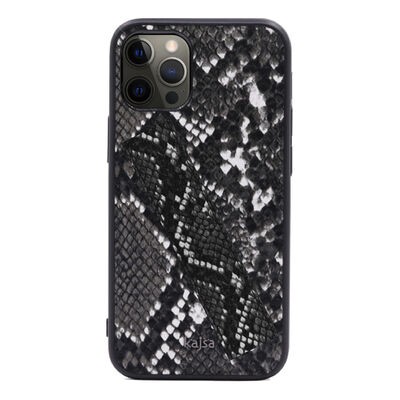 Apple iPhone 12 Pro Kılıf Kajsa Glamorous Serisi Snake Handstrap Kapak - 4