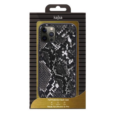 Apple iPhone 12 Pro Kılıf Kajsa Glamorous Serisi Snake Handstrap Kapak - 5