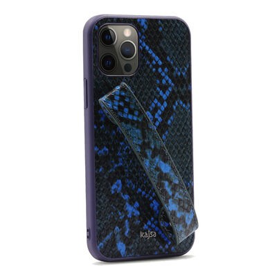 Apple iPhone 12 Pro Kılıf Kajsa Glamorous Serisi Snake Handstrap Kapak - 1