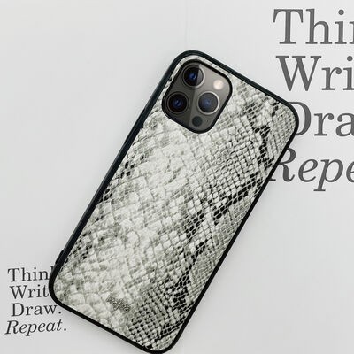 Apple iPhone 12 Pro Kılıf Kajsa Glamorous Serisi Snake Pattern Kapak - 7
