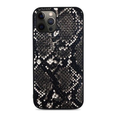 Apple iPhone 12 Pro Kılıf Kajsa Glamorous Serisi Snake Pattern Kapak - 14