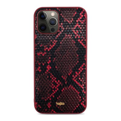 Apple iPhone 12 Pro Kılıf Kajsa Glamorous Serisi Snake Pattern Kapak - 16