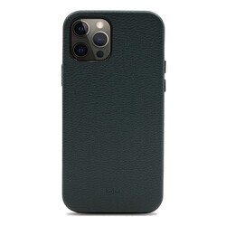 Apple iPhone 12 Pro Kılıf Kajsa Litchi Kapak Yeşil