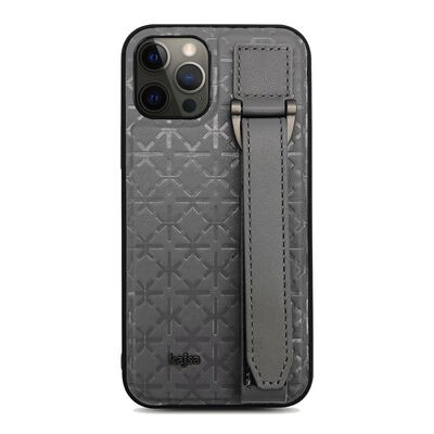 Apple iPhone 12 Pro Kılıf Kajsa Neo Clasic Serisi Mono K Strap Kapak - 8