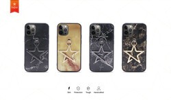 Apple iPhone 12 Pro Kılıf Kajsa Starry Serisi Marble Kapak - 2