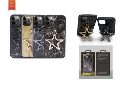 Apple iPhone 12 Pro Kılıf Kajsa Starry Serisi Marble Kapak - 5