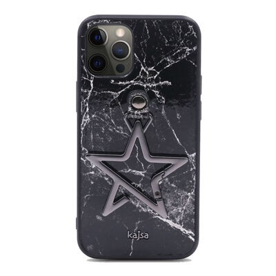 Apple iPhone 12 Pro Kılıf Kajsa Starry Serisi Marble Kapak - 8