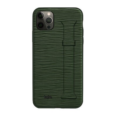 Apple iPhone 12 Pro Kılıf Kajsa Wave Pattern Handstrap Kapak - 1