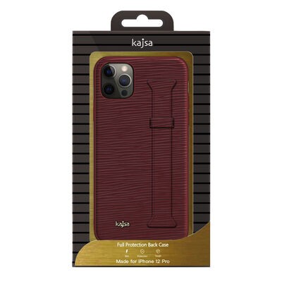 Apple iPhone 12 Pro Kılıf Kajsa Wave Pattern Handstrap Kapak - 6