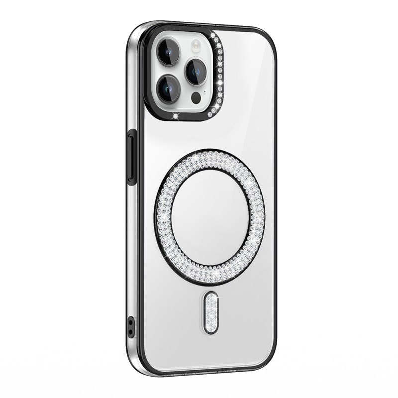 Apple iPhone 12 Pro Kılıf Pırlanta Taş Tasarımlı M-safe Şarj Özellikli Zore Karetta Silikon Kapak - 4