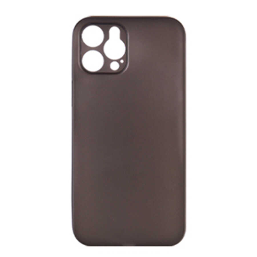 Apple iPhone 12 Pro Kılıf ​​​​​Wiwu Skin Nano PP Kapak - Transparan Siyah