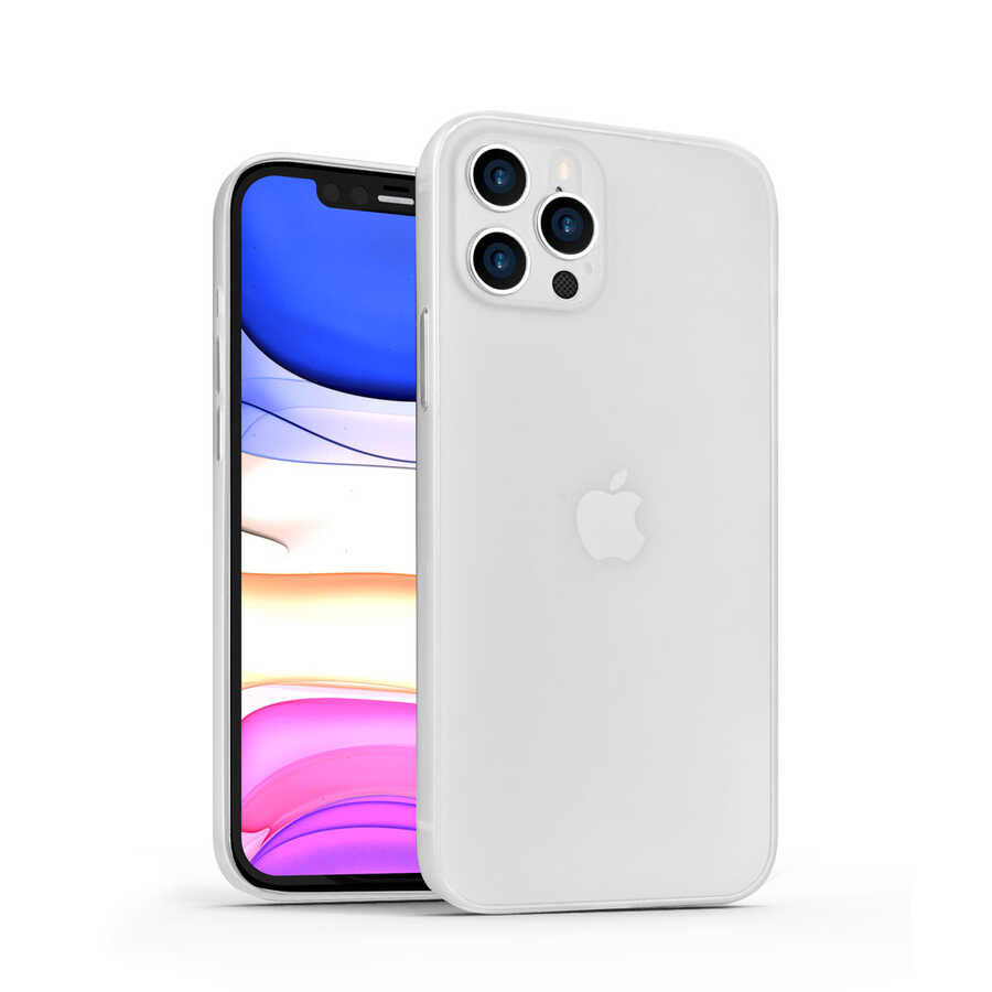 Apple iPhone 12 Pro Kılıf ​​​​​Wiwu Skin Nano PP Kapak - Beyaz