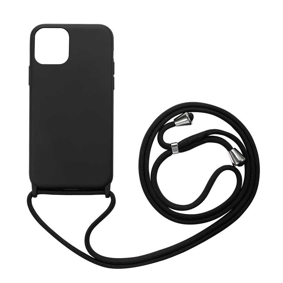 Apple iPhone 12 Pro Kılıf Zore Ropi Kapak - Siyah